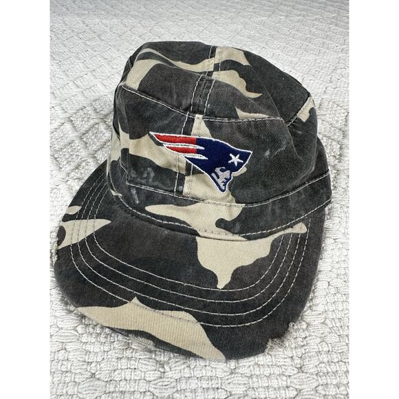 New England Patriots Camo Cadet Cap Distressed Otto Collection - Picture 1 of 6